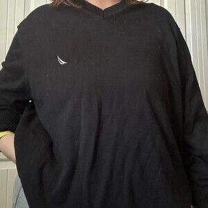 Nautica Men's Black Crewneck Jumper Size XXL